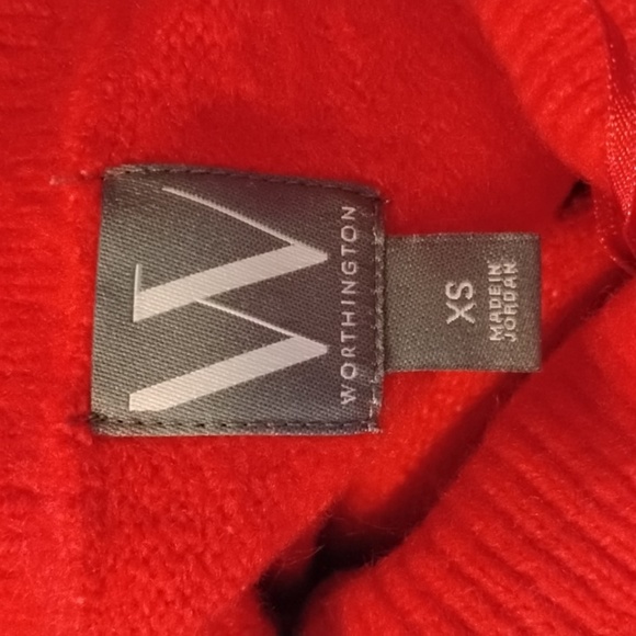 Worthington Woman's Goji Berry Scoop Neck Midi Dress With Side Slit, Size: XS - Picture 4 of 10